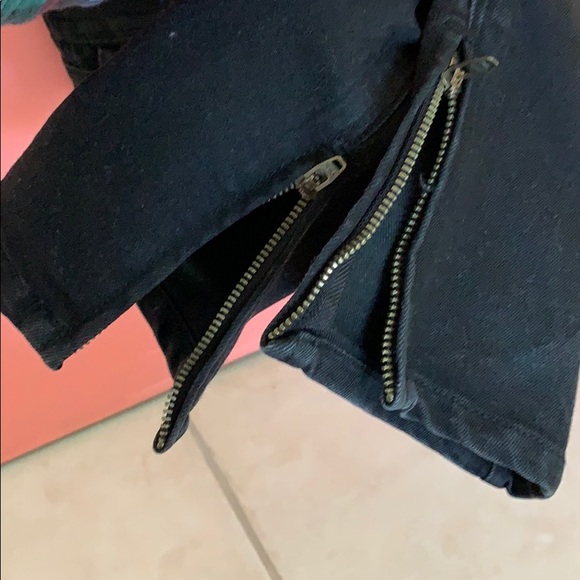 NWOT Ksubi black skinny jeans zipper bottoms s29 - Picture 4 of 7